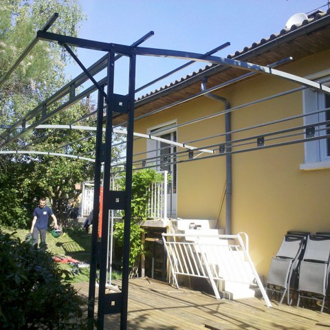 Pergola acier contemporaine