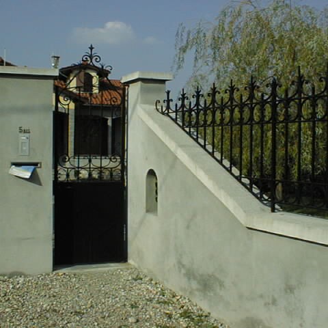 Portillon métal et clôture